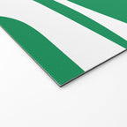Mid-Century Modern Piquet Minimalist Abstract in Kelly Green and White Welcome Mat Gallery Image 2