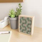 Climbing Leaves Floral Stripe Sage Green and Pink Mini Art Print Gallery Image 2