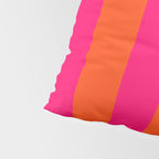 Bright Neon Pink and Orange Vertical Cabana Tent Stripes Pillow Sham Gallery Image 4