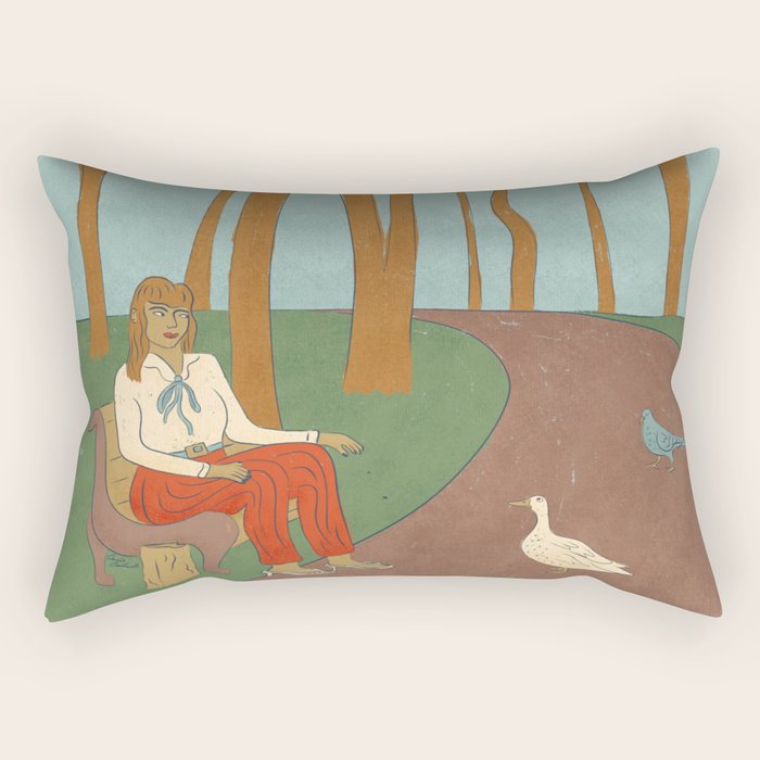 Lunch Break Rectangular Pillow Gallery Image 2