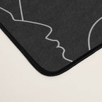 Black and white diverse people crowd pattern Desk Mat Gallery Image 4