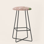 Japanese Spring Flowers Vintage Kimono Pattern Stool Gallery Image 1