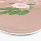Japanese Spring Flowers Vintage Kimono Pattern Bath Mat Gallery Image 3