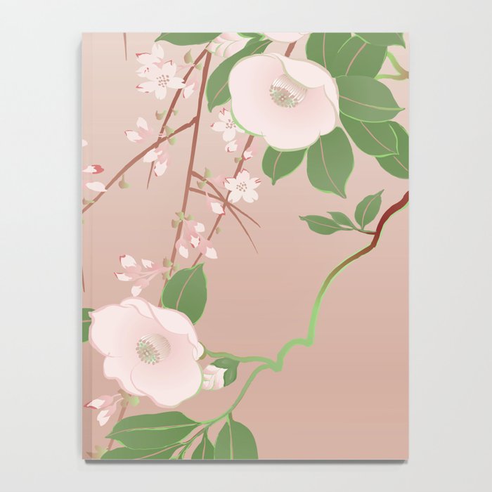 Japanese Spring Flowers Vintage Kimono Pattern Notebook Gallery Image 4