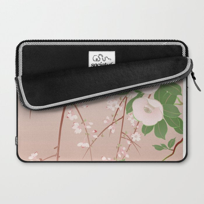 Japanese Spring Flowers Vintage Kimono Pattern Laptop Sleeve Gallery Image 2