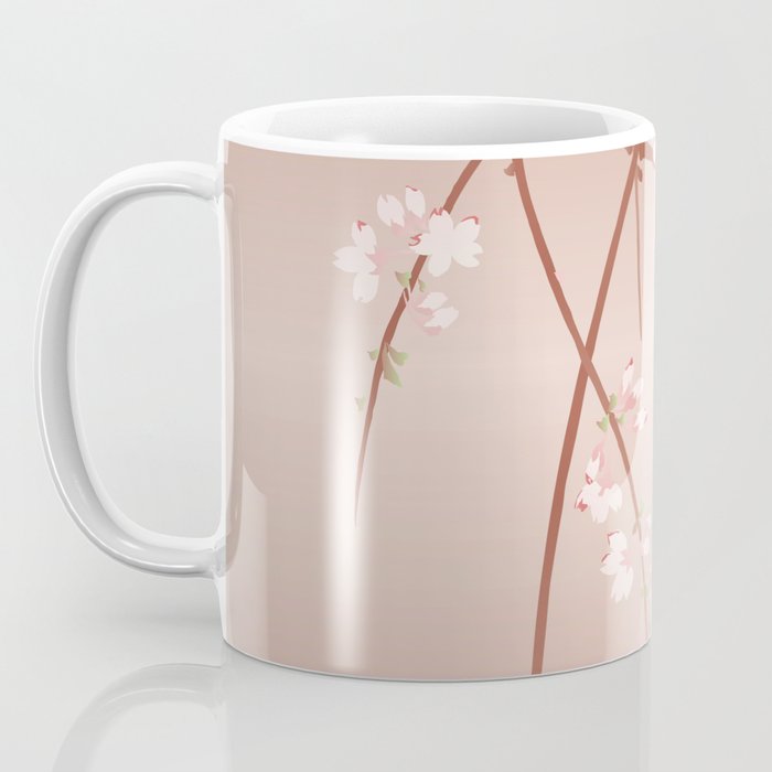 Japanese Spring Flowers Vintage Kimono Pattern Coffee Mug Gallery Image 3