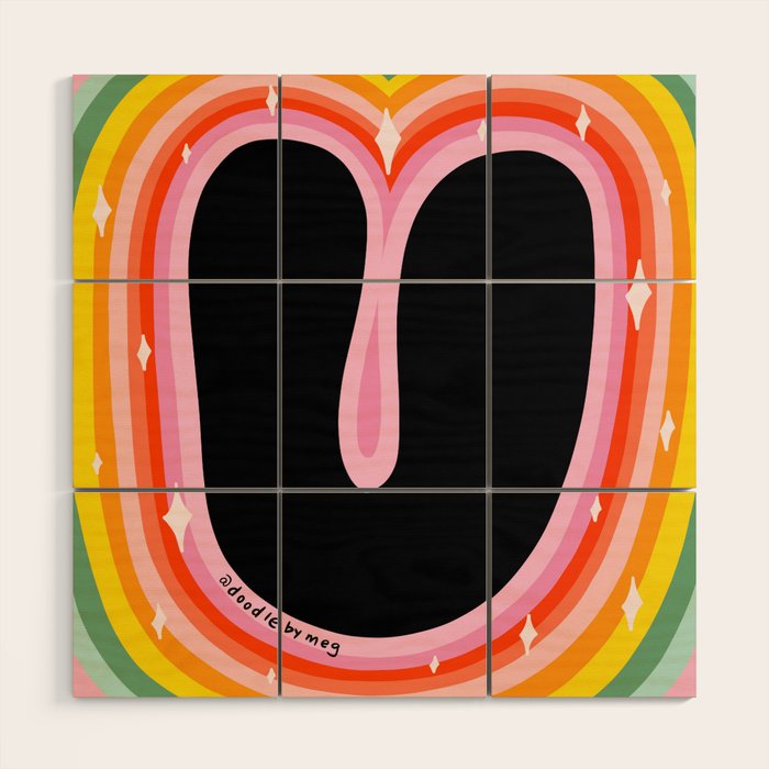 Rainbow U Wood Wall Art Gallery Image 1