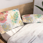Golden flowers Pillow Sham Gallery Image 2