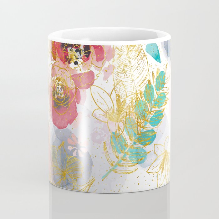 Golden flowers Coffee Mug Gallery Image 4