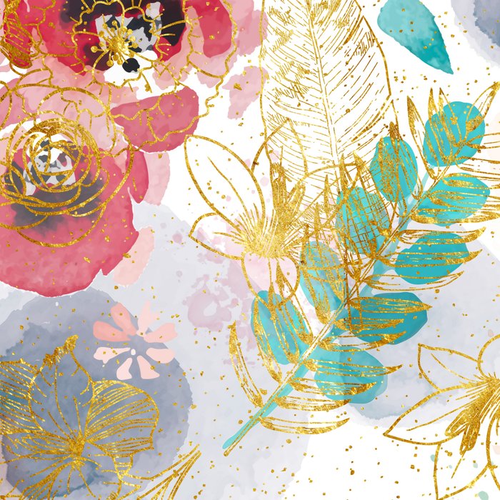 Golden flowers Coffee Mug Gallery Image 2