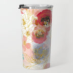 Golden flowers Travel Mug Gallery Image 3