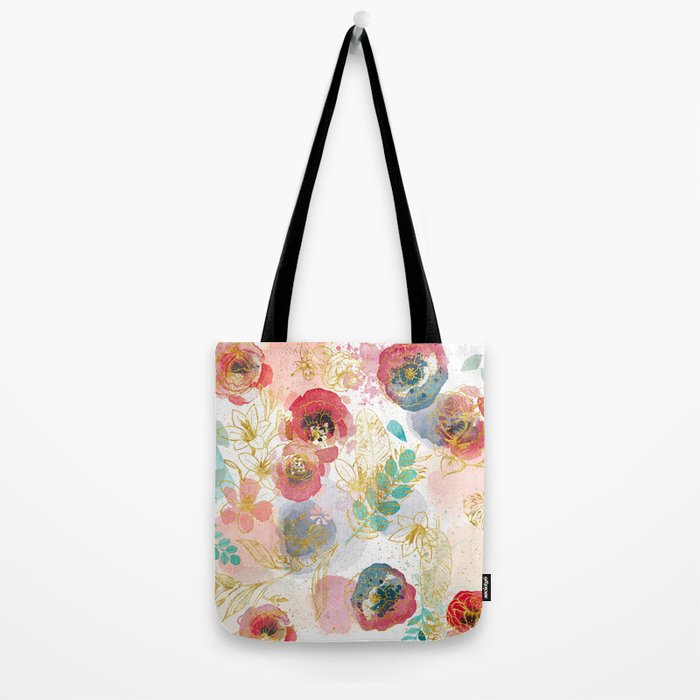 Golden flowers Tote Bag Gallery Image 2