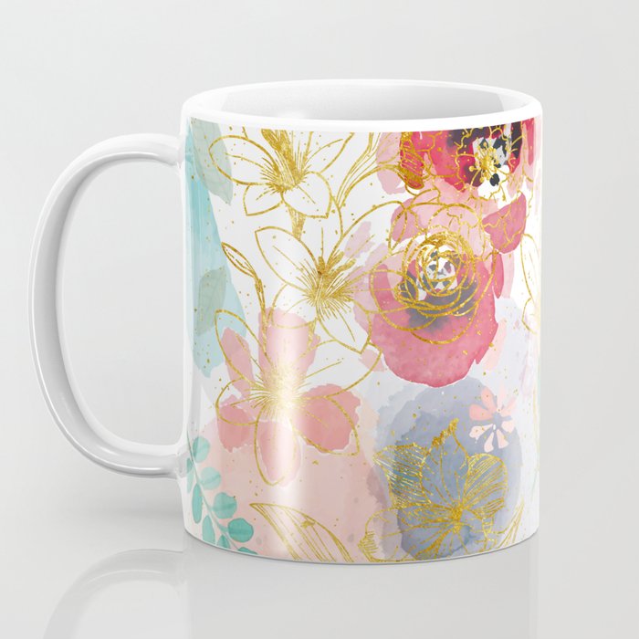 Golden flowers Coffee Mug Gallery Image 3