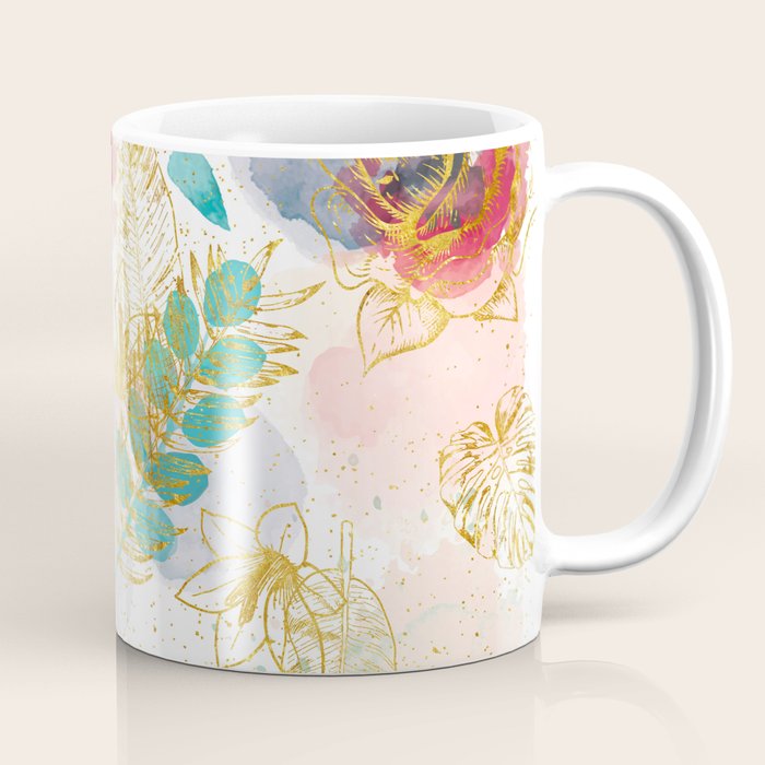 Golden flowers Coffee Mug Gallery Image 1