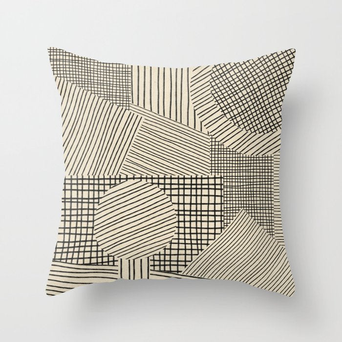 Old Collage Throw Pillow Gallery Image 1