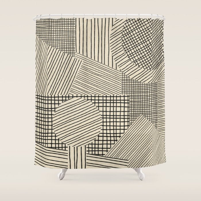 Old Collage Shower Curtain Gallery Image 1