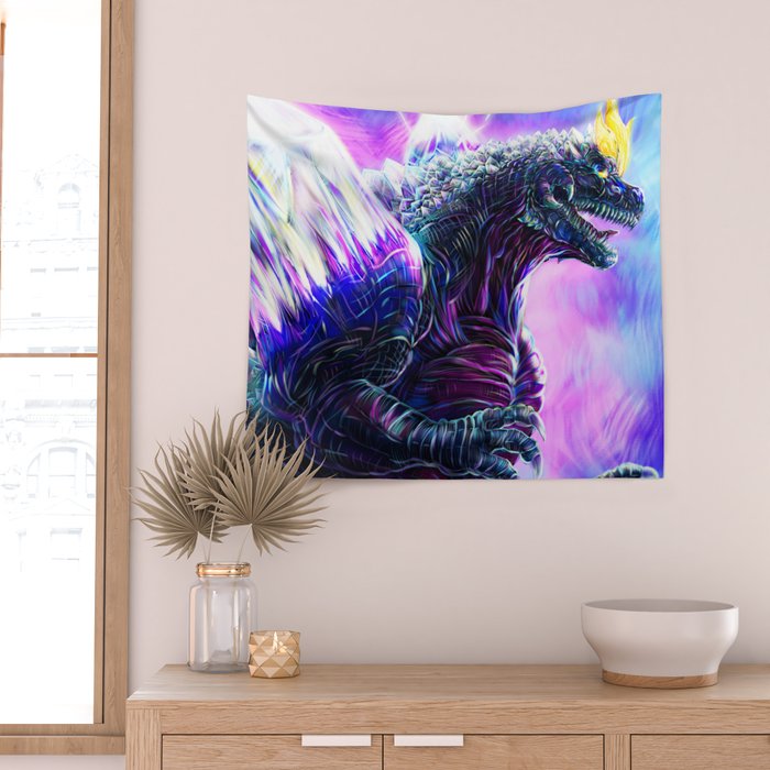 SpaceGodzilla Wall Tapestry Gallery Image 2
