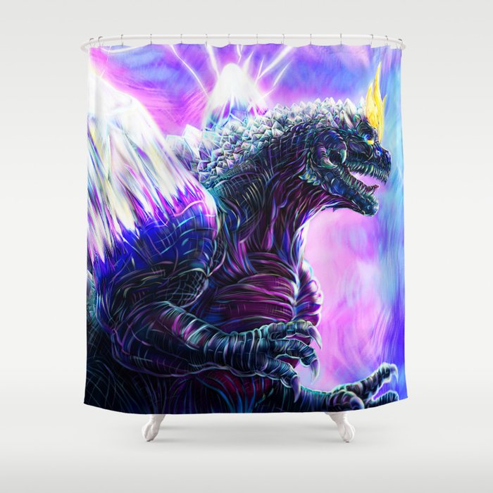 SpaceGodzilla Shower Curtain Gallery Image 1