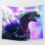 SpaceGodzilla Wall Tapestry Gallery Image 4