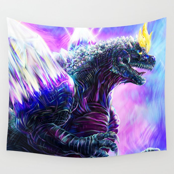 SpaceGodzilla Wall Tapestry Gallery Image 4