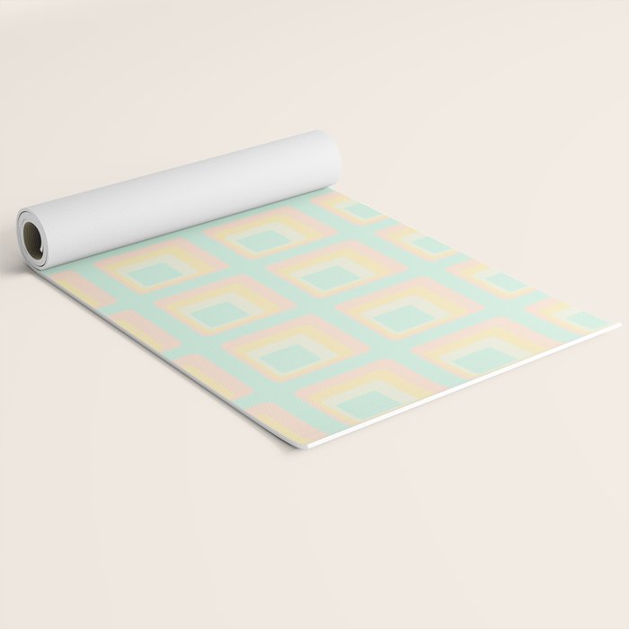 70s mod pale pastels Yoga Mat Gallery Image 2