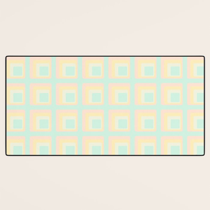 70s mod pale pastels Desk Mat Gallery Image 3