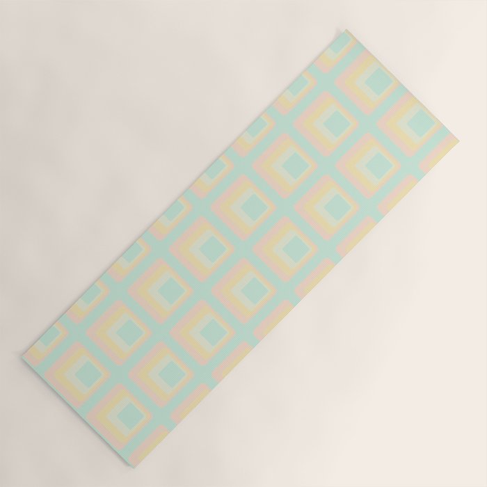70s mod pale pastels Yoga Mat Gallery Image 1