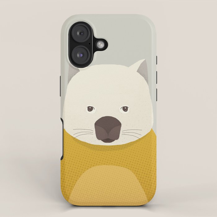 Whimsy Wombat, Animal Portrait iPhone Case Gallery Image 1