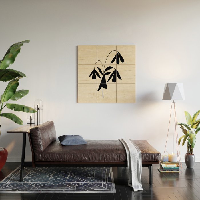 Bell Flower Wood Wall Art Gallery Image 2