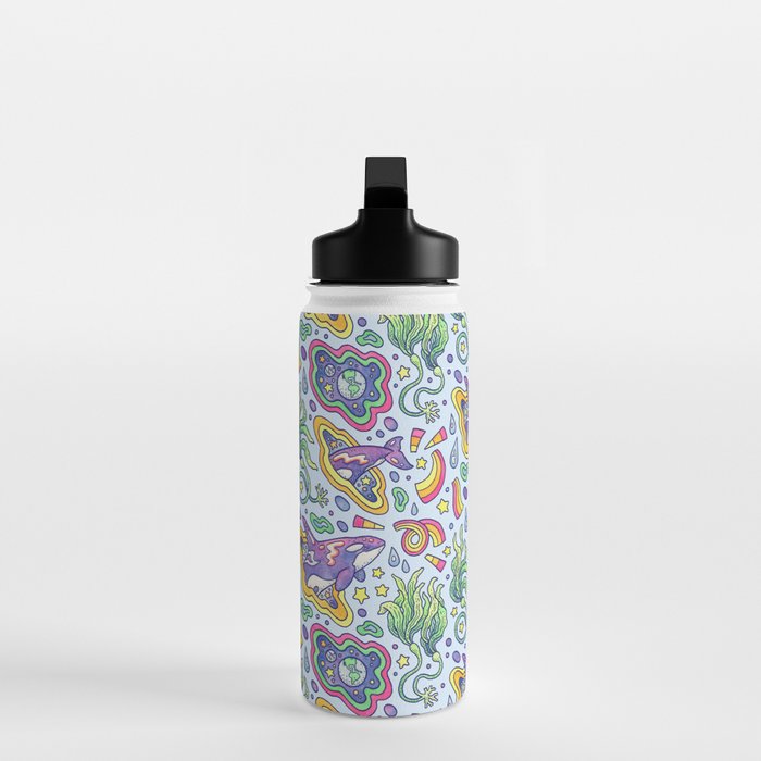 Ocean Portal I: Orca | Whale Space Art Water Bottle Gallery Image 3
