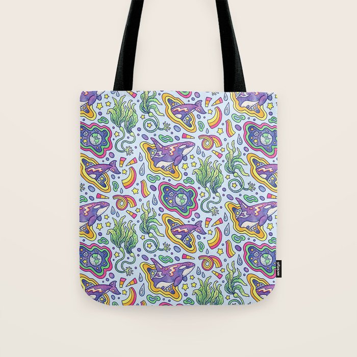 Ocean Portal I: Orca | Whale Space Art Tote Bag Gallery Image 1