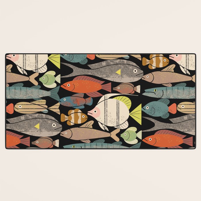 Fish Crowd No. 1 Desk Mat Gallery Image 3