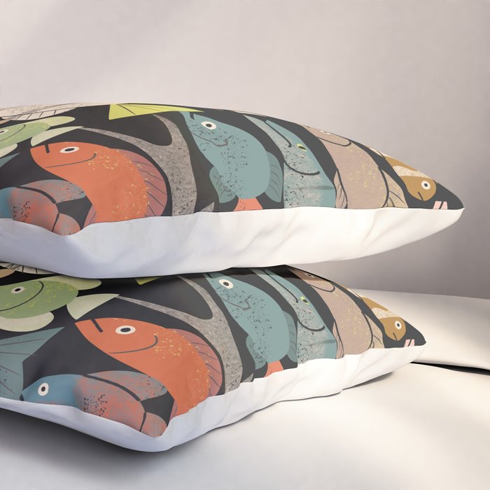 Fish Crowd No. 1 Pillow Sham Gallery Image 3