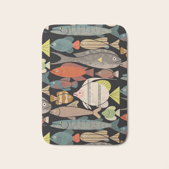 Fish Crowd No. 1 Bath Mat Gallery Image 1