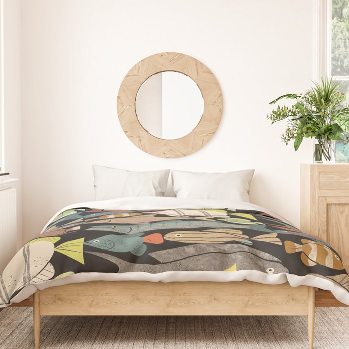 Fish Crowd No. 1 Duvet Cover Gallery Image 3