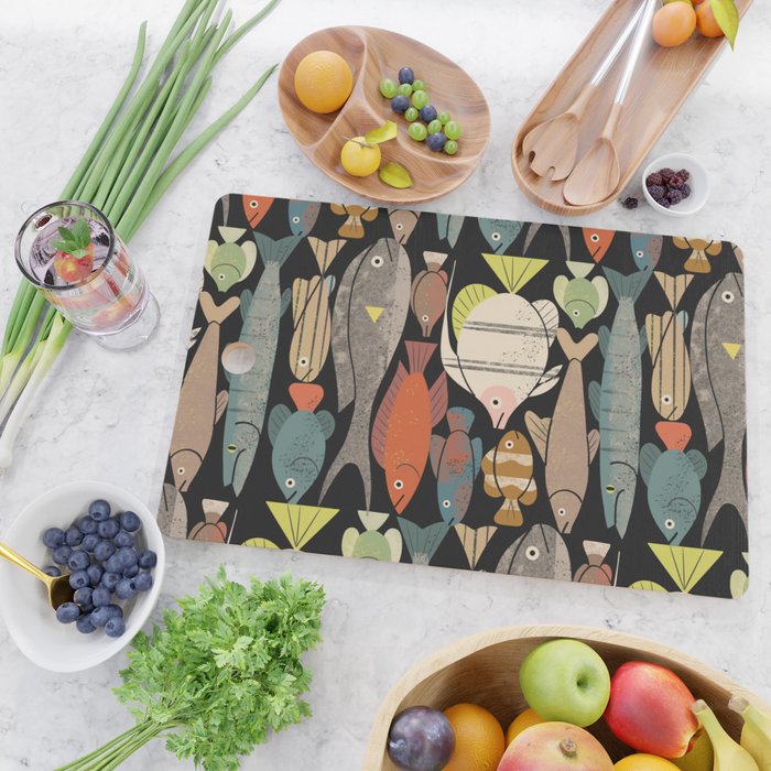 Fish Crowd No. 1 Cutting Board Gallery Image 2