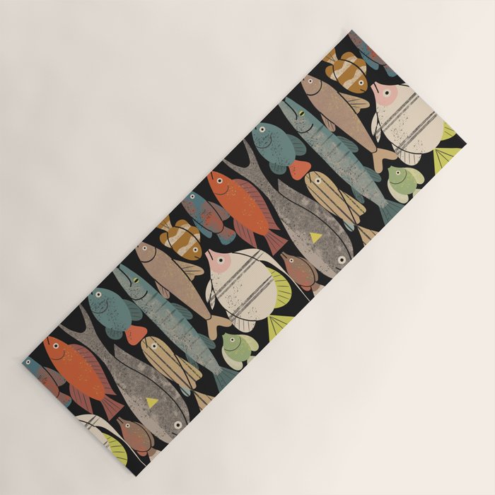 Fish Crowd No. 1 Yoga Mat Gallery Image 1