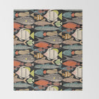 Fish Crowd No. 1 Throw Blanket Gallery Image 2