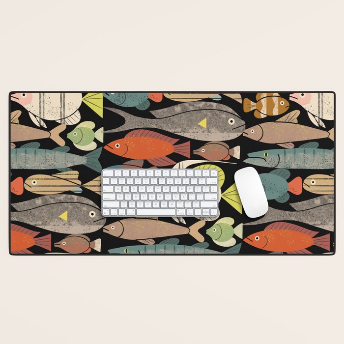 Fish Crowd No. 1 Desk Mat Gallery Image 1