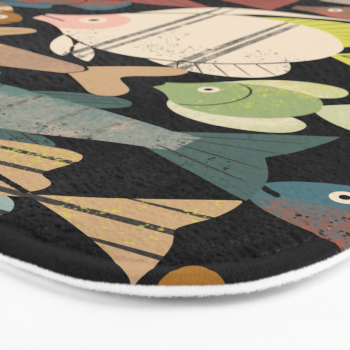 Fish Crowd No. 1 Bath Mat Gallery Image 3