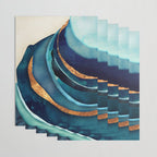Abstract Blue with Gold Wrapping Paper Gallery Image 3