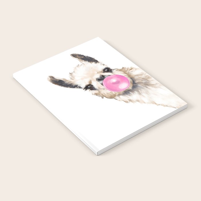 Bubble Gum Sneaky Llama Notebook Gallery Image 1