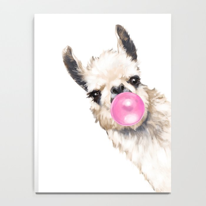 Bubble Gum Sneaky Llama Notebook Gallery Image 4