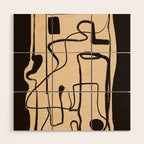 Abstract line art 133 Wood Wall Art Gallery Image 1