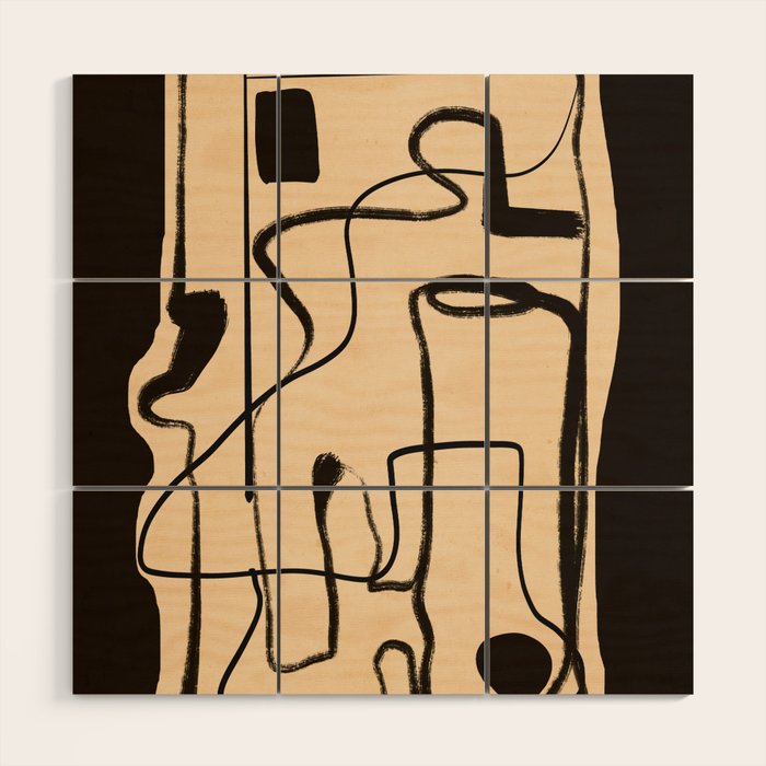 Abstract line art 133 Wood Wall Art Gallery Image 1