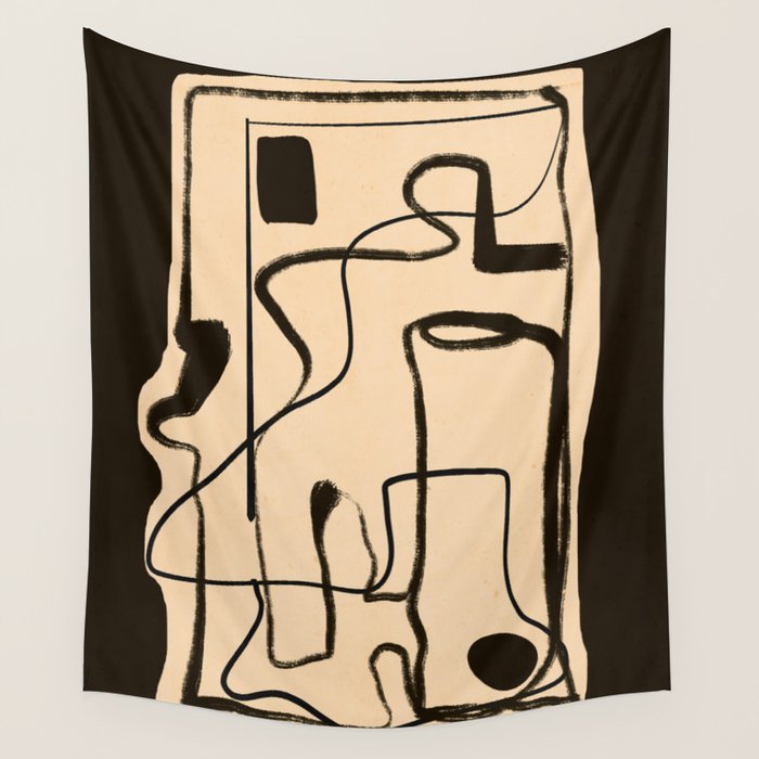 Abstract line art 133 Wall Tapestry Gallery Image 1