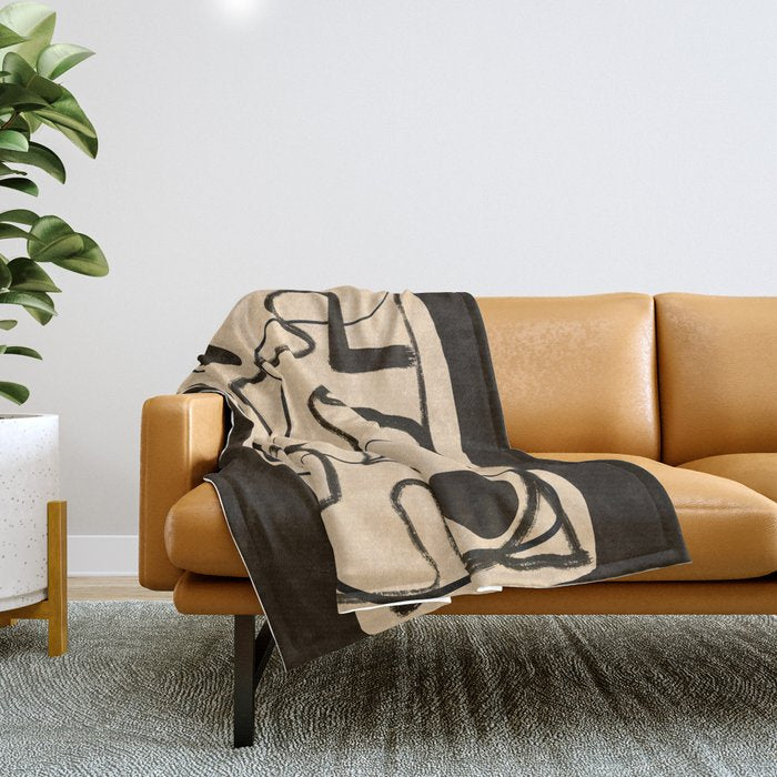 Abstract line art 133 Throw Blanket Gallery Image 1