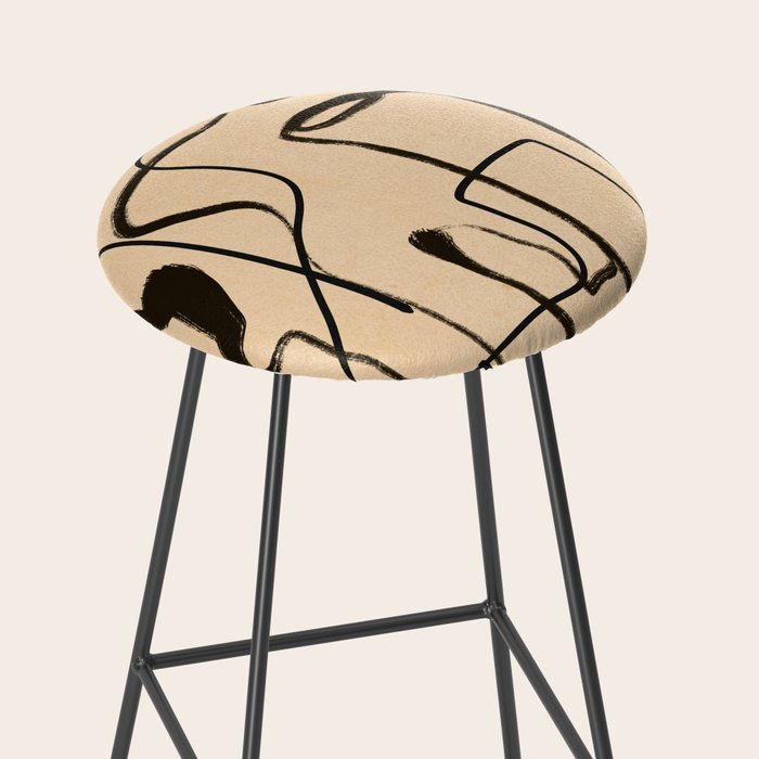 Abstract line art 133 Stool Gallery Image 2