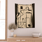 Abstract line art 133 Wall Tapestry Gallery Image 2