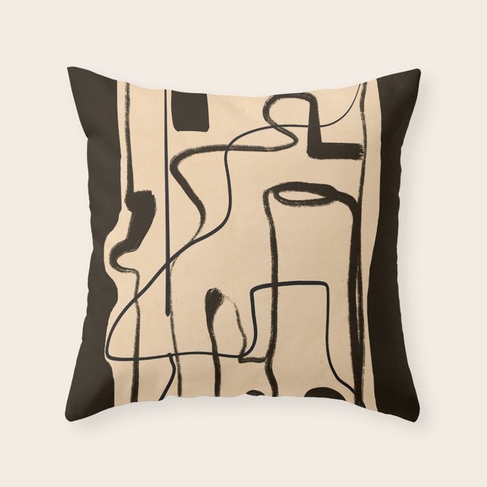 Abstract line art 133 Throw Pillow Gallery Image 6